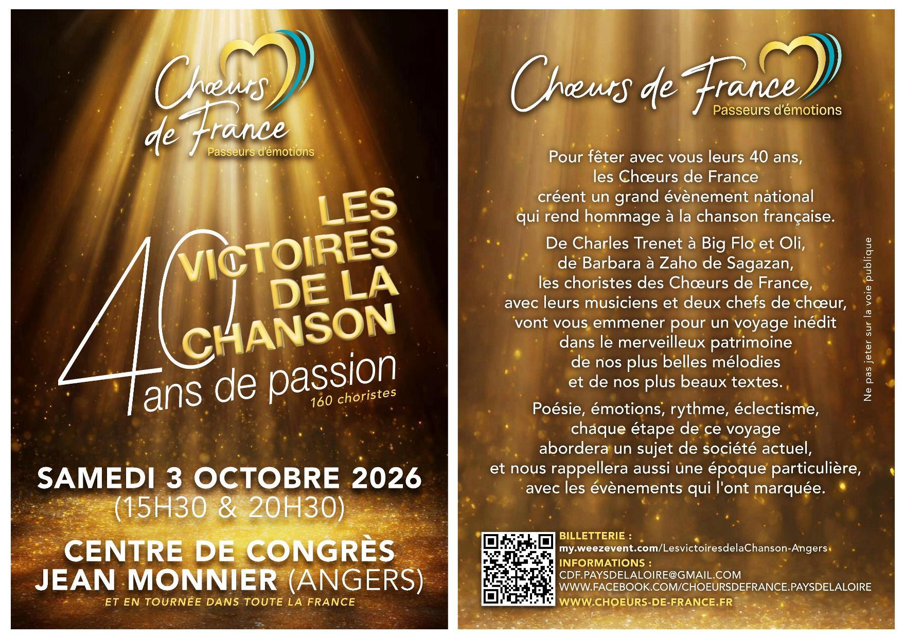 Choeurs de france 40 ans 3 oct26